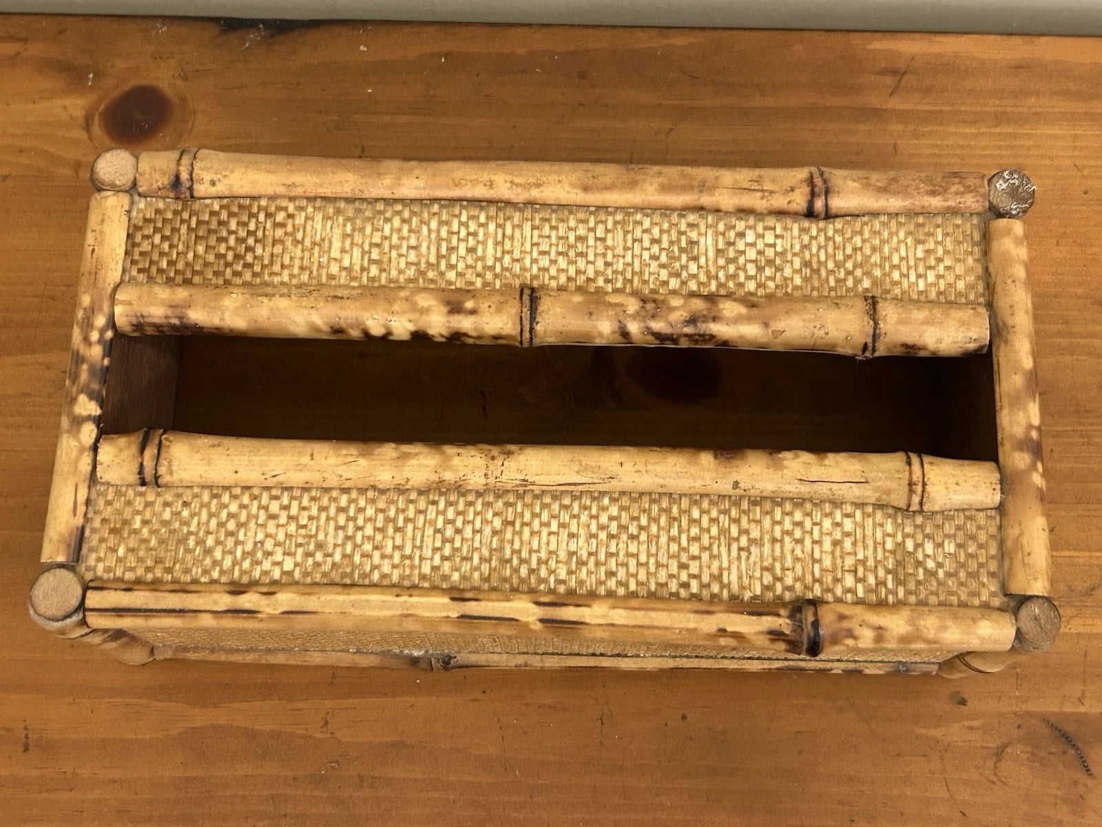 Vintage Bamboo & Wood Wooden Tissue Kleenex Box Cover Holder Rectangular | eBay