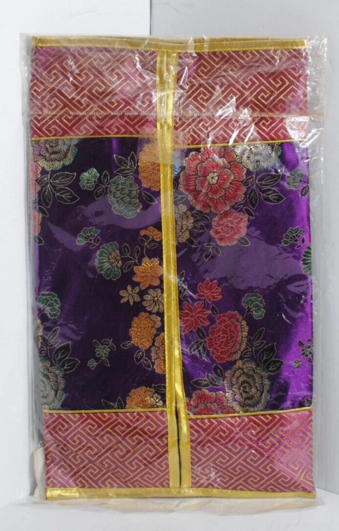 Asian Purple Floral Fabric Soft Tissue Box Cover 8" x 13 1/2 " NWOT | eBay
