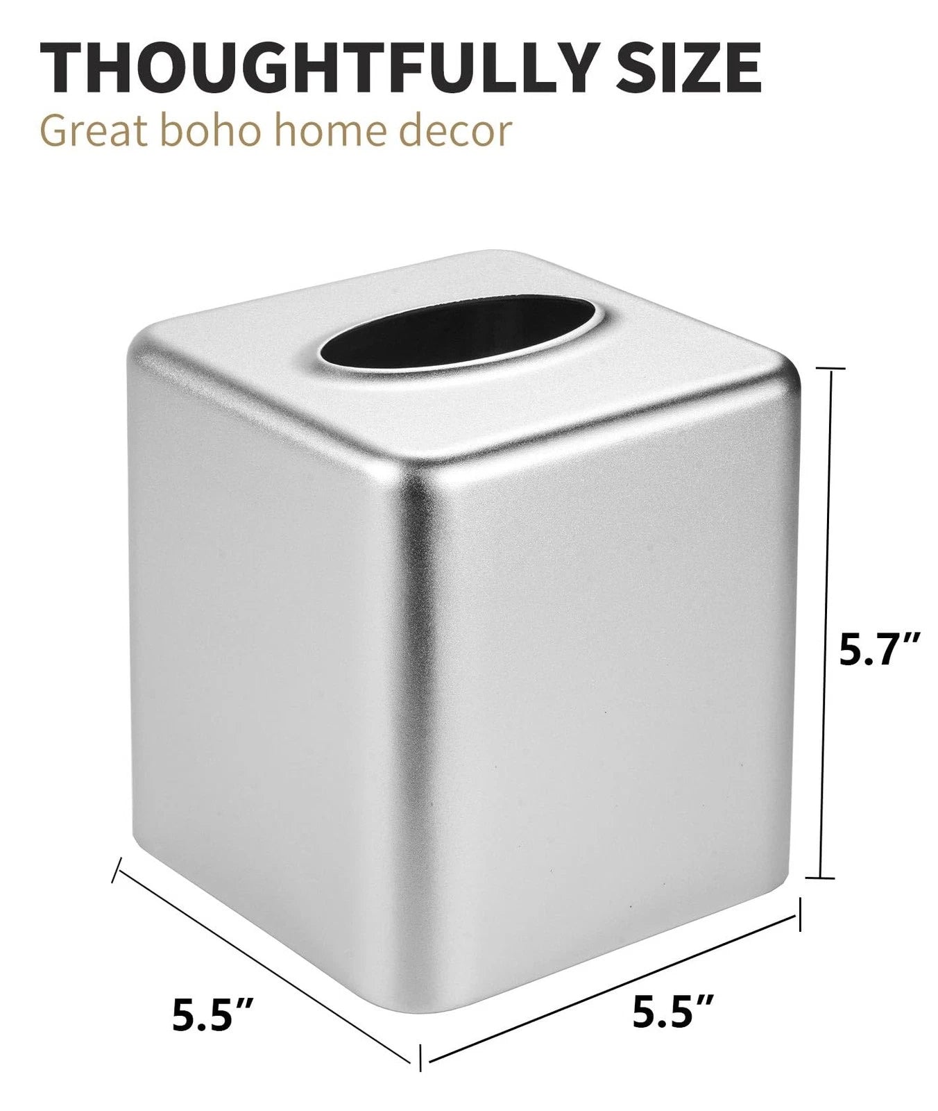 Tissue Box Cover, Square Metal Tissue Box Holder Modern Decor Facial Napkin H... | eBay