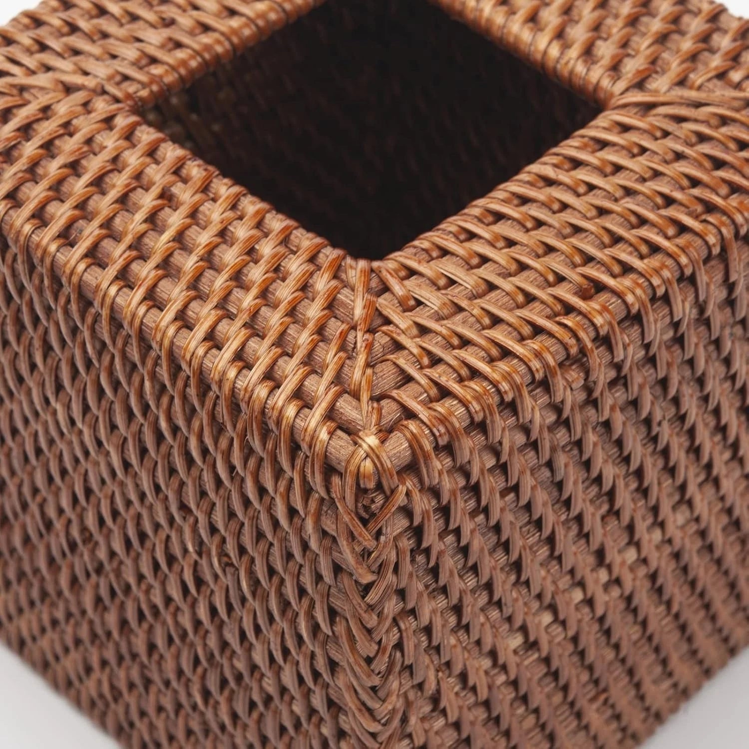 Rattan Tissue Box Cover Natural Woven Facial Napkin Holder Square | eBay