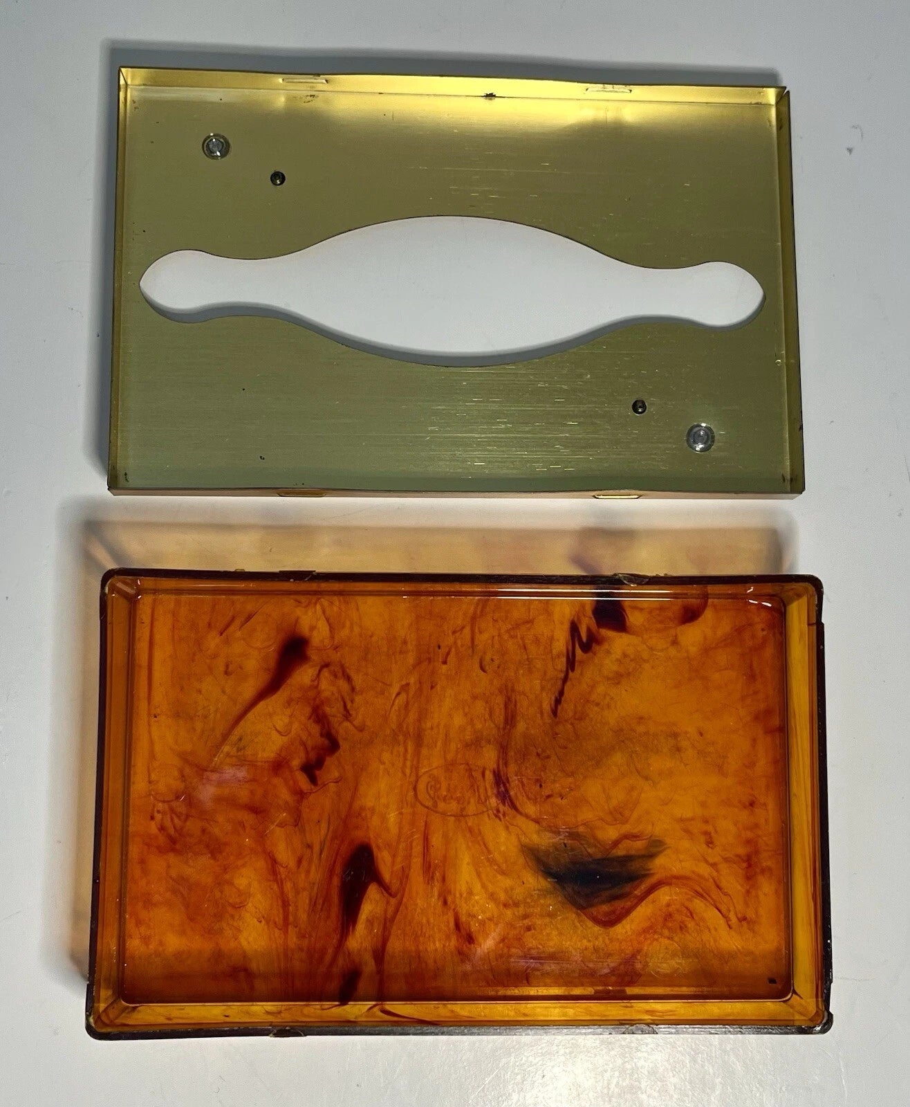 Vintage Metal Tissue Box Holder Gold Tone Products 1960s-1970s | eBay