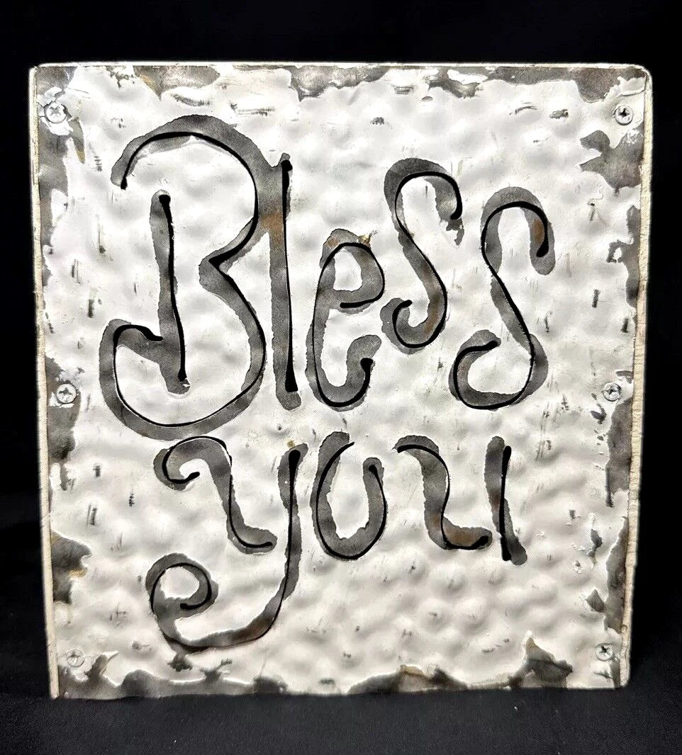 Wood & Metal Tin Tissue Kleenex Box Cover Bless You Heart Rustic Gift Wedemeyer | eBay