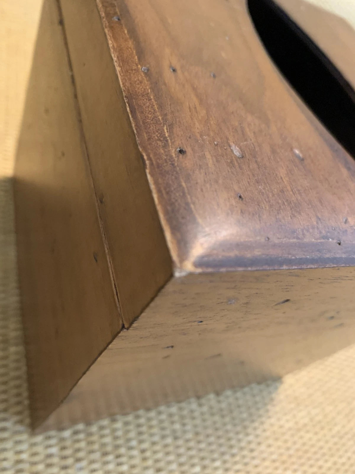 LABRAZEL Wood Tissue Box Holder Cover Hinged Lid Square Cube Handmade Italy | eBay