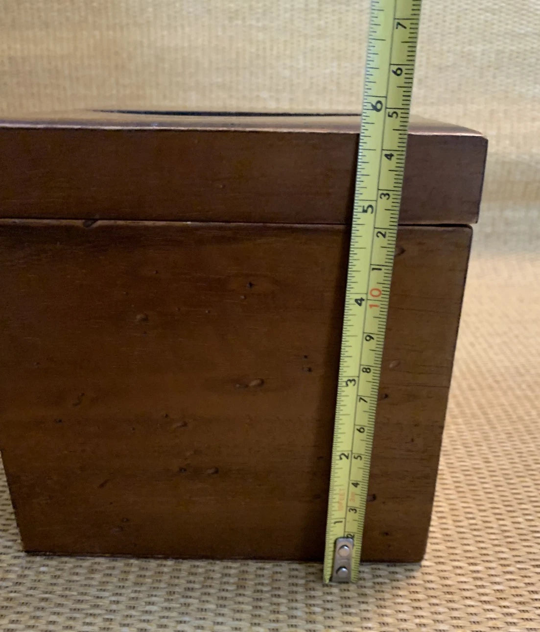 LABRAZEL Wood Tissue Box Holder Cover Hinged Lid Square Cube Handmade Italy | eBay