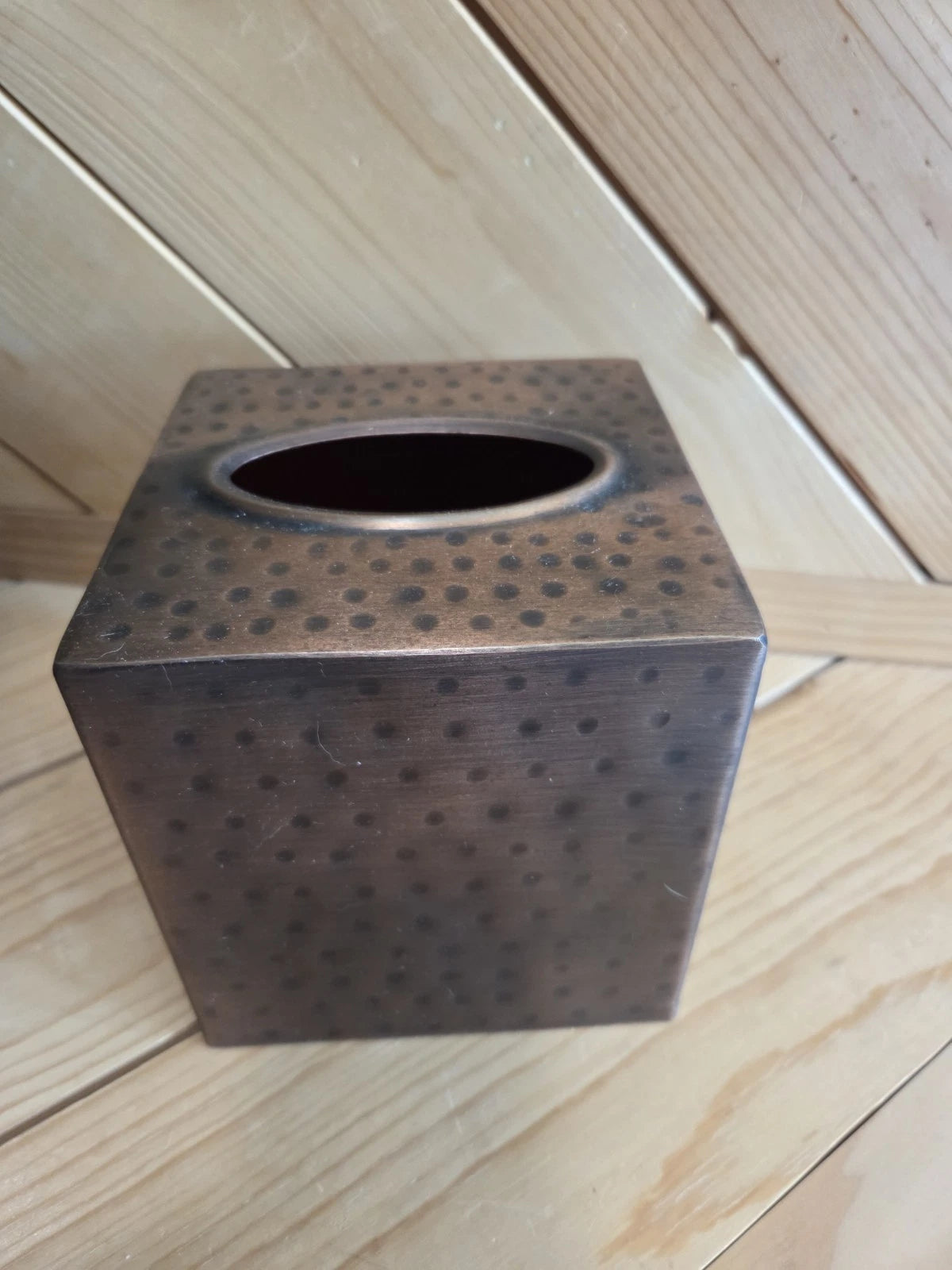 Copper Metal tissue box Holder! For Square Box~ Perfect Condition! | eBay