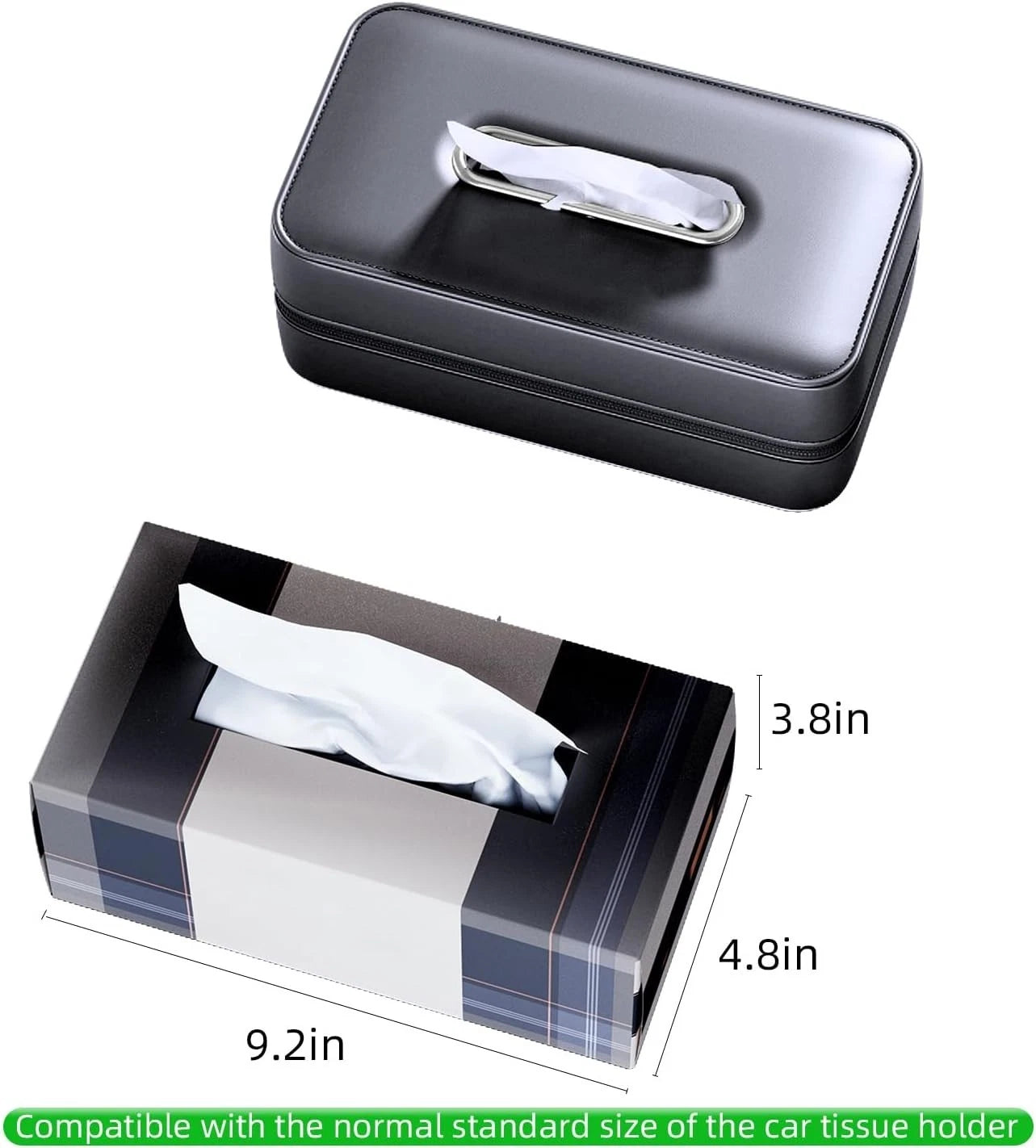 Modern Car Tissue Dispenser - High-Quality Leather, Fits 120-Count Tissues | eBay