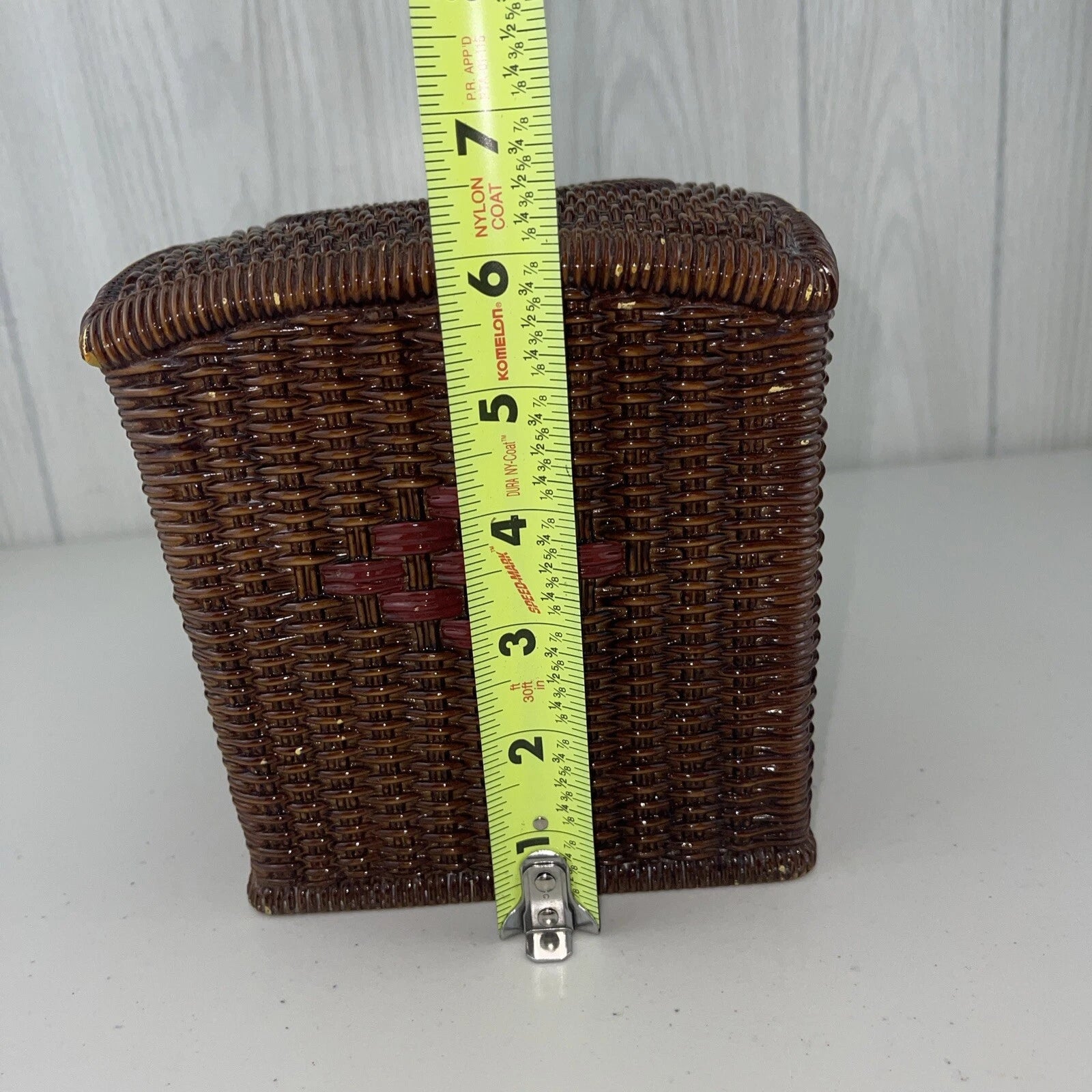 CERAMIC JC Penney Vintage Tissue Box Cover Wicker-Look | eBay