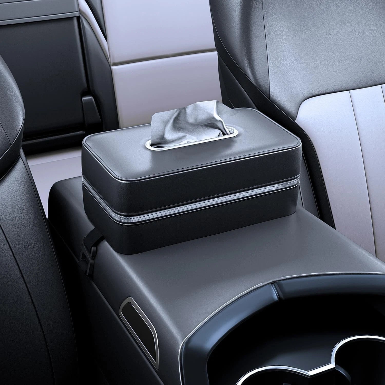 Modern Car Tissue Dispenser - High-Quality Leather, Fits 120-Count Tissues | eBay