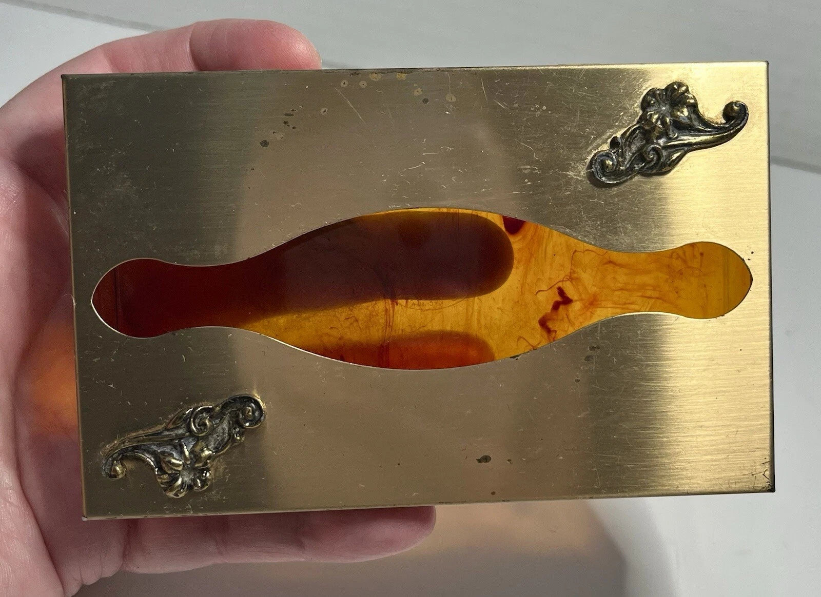 Vintage Metal Tissue Box Holder Gold Tone Products 1960s-1970s | eBay