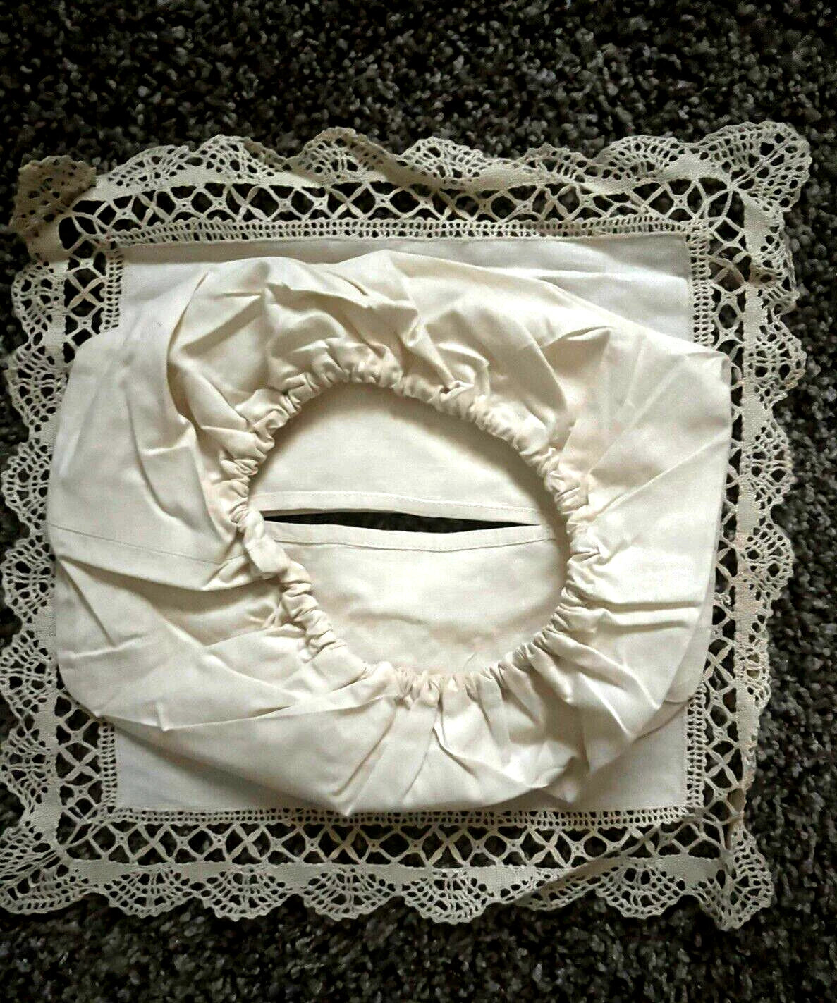 Boutross Hand Embroidery Tissue Box Cover Appenzelle Lace & Ribbon Ivory New | eBay