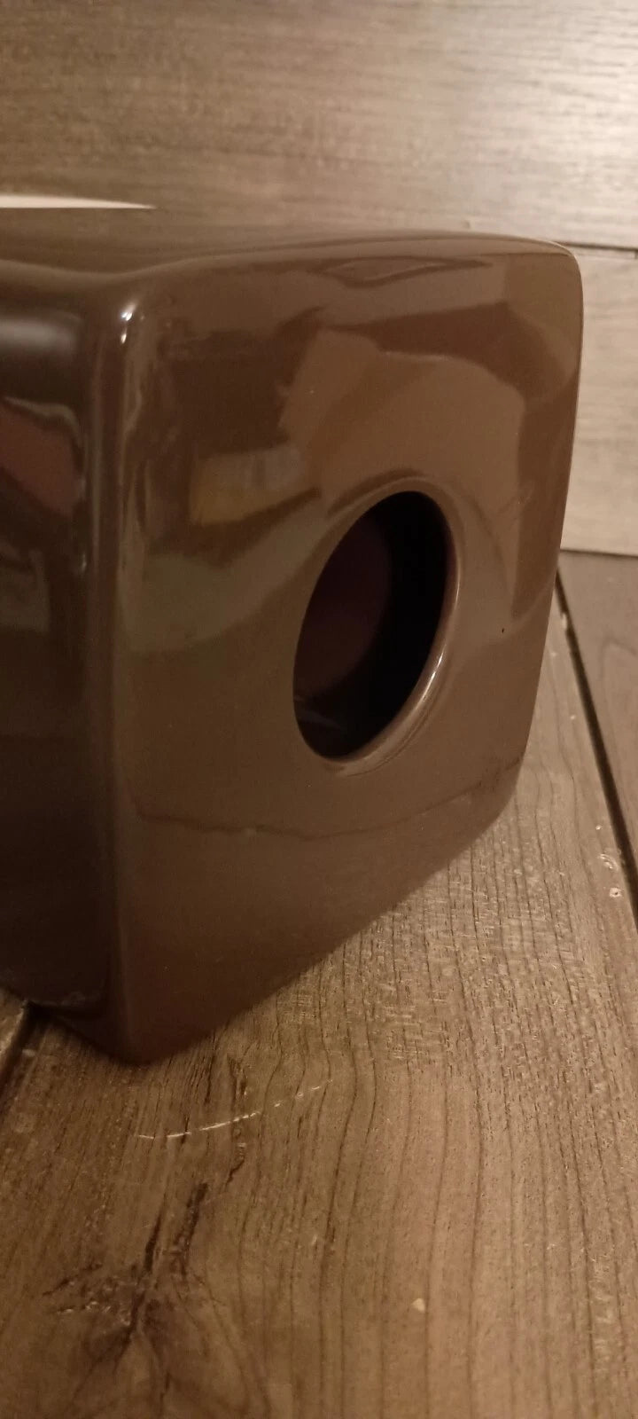 DKNY Donna Karan Tissue Box Cover Brown White Beige | eBay