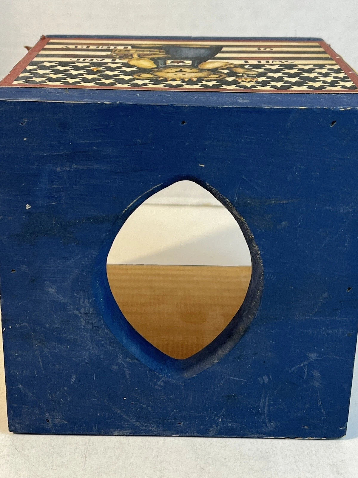 Solid Wood Tissue Box Holder American Teddy Bear Theme Nice! 1 Day Ship!π | eBay