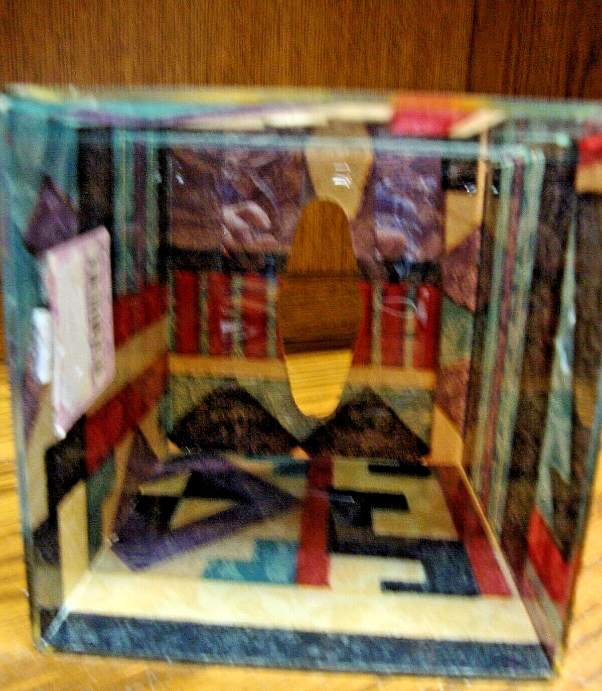 Acrylic Tissue Box Cover Holder Multi-Color Geometric Designs 6"x 5"x 5" 943 | eBay