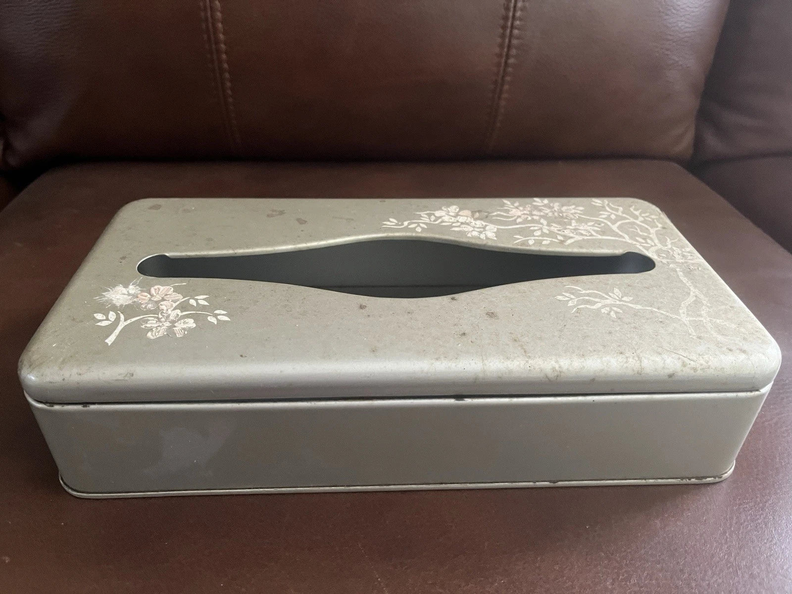 Mid Century VTG Ransburg Gold Metal Tissue Box Tin Hold Mount | eBay