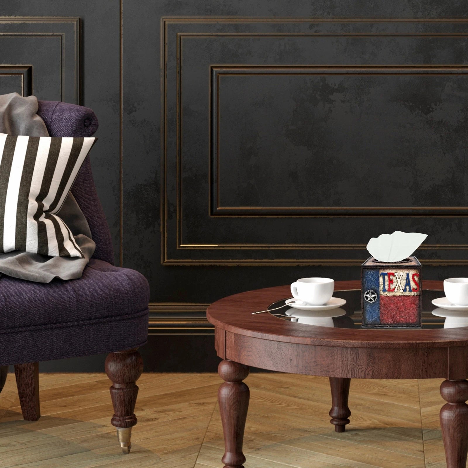 Tooled Leather Texas Tissue Box Cover – Rustic Southwestern Décor | eBay