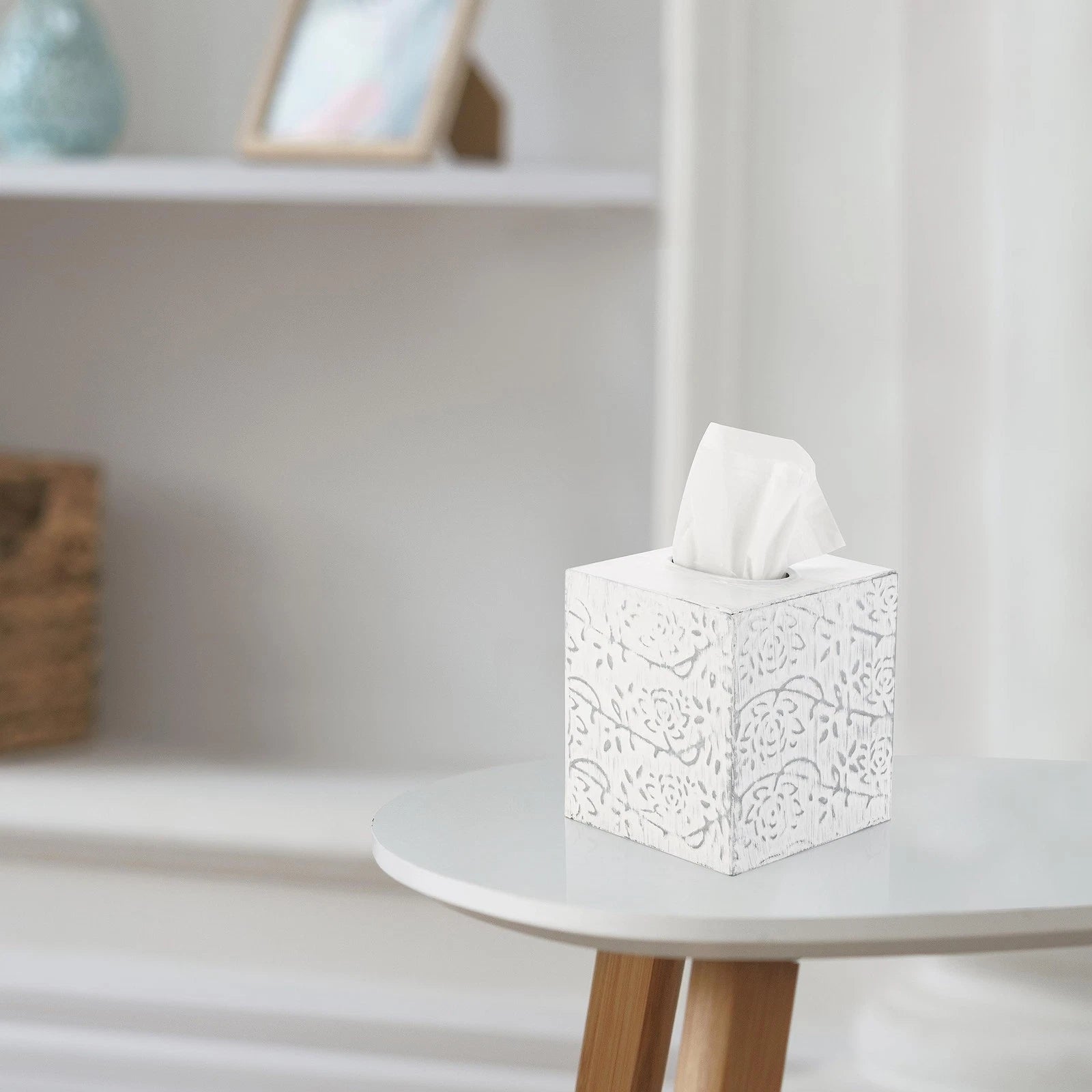 Modern Farmhouse Tissue Box Cover, Decorative Tissue Box Holder, Square Tissu... | eBay