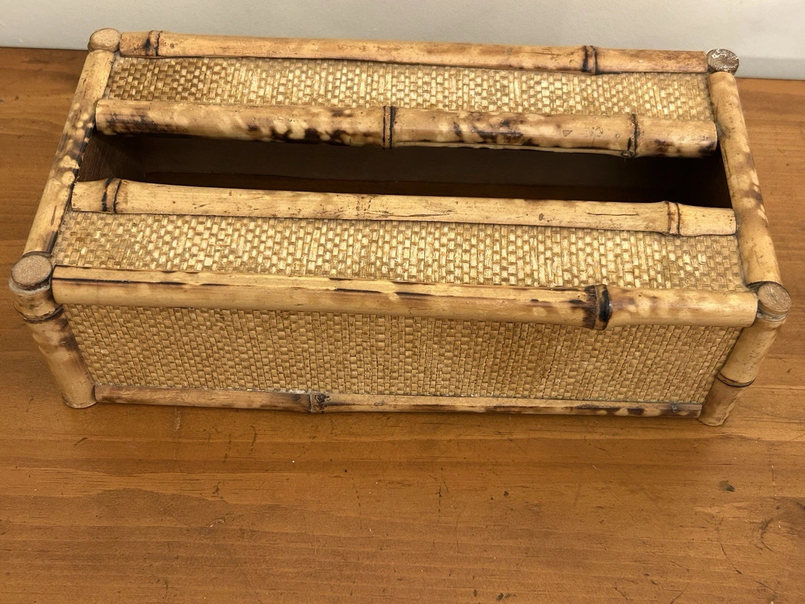 Vintage Bamboo & Wood Wooden Tissue Kleenex Box Cover Holder Rectangular | eBay