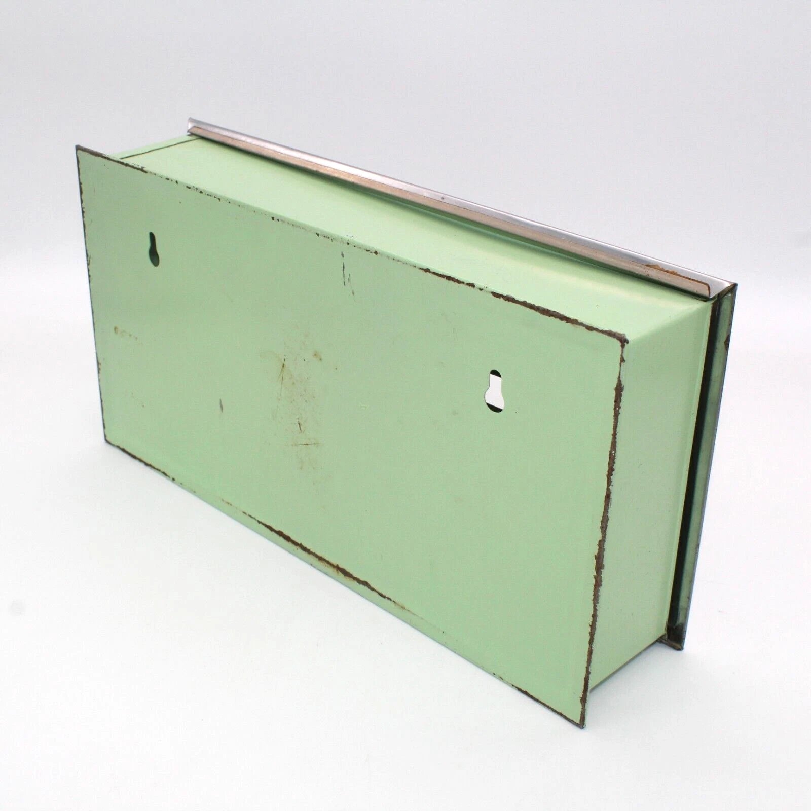 VTG 50s Pastel Green Metal Handpainted Tole Roses Wall Tissue Box Holder Cottage | eBay