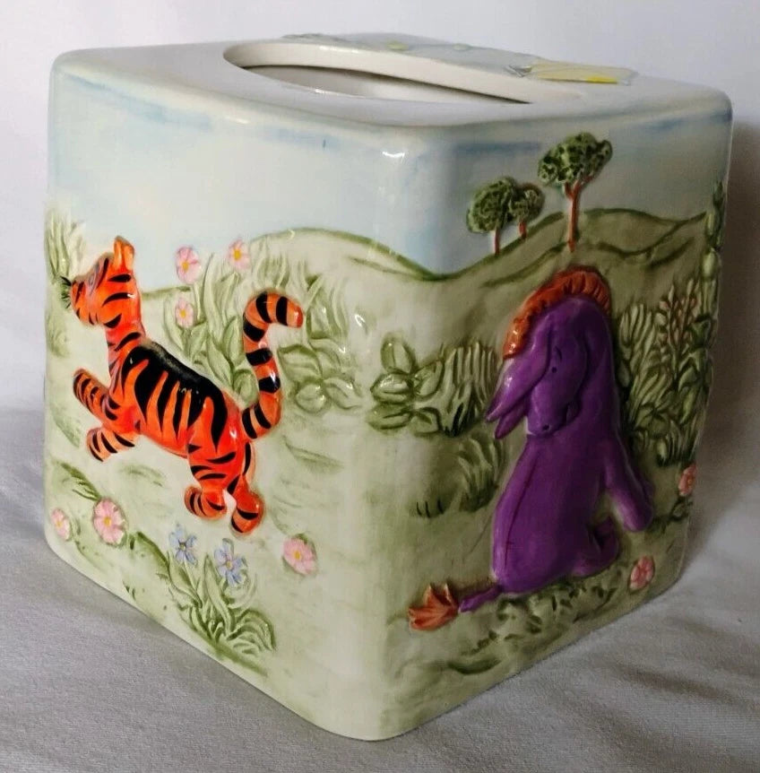 Winnie The Pooh & Friends Raised Design Ceramic Hand Painted Tissue Box Cover | eBay