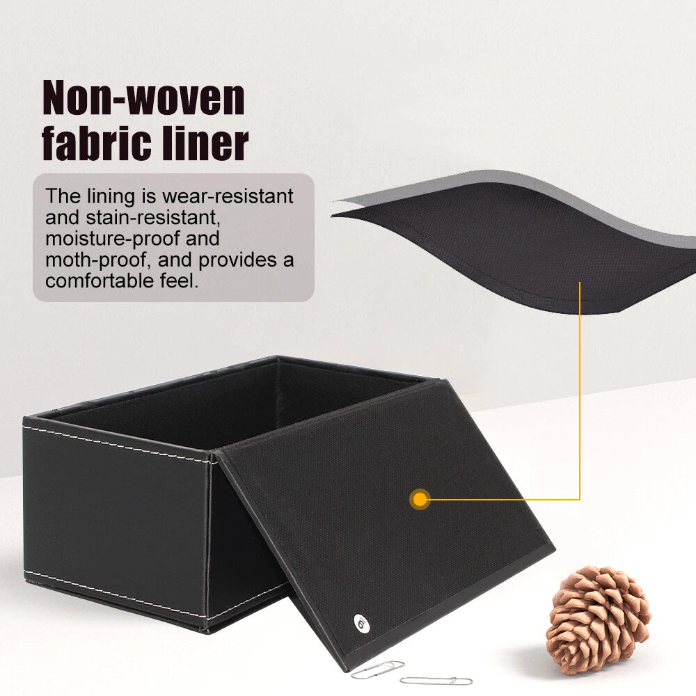 For 3.1" Tall Tissue Boxes (Black) PU Leather Tissue Box Cover Case Holder | eBay