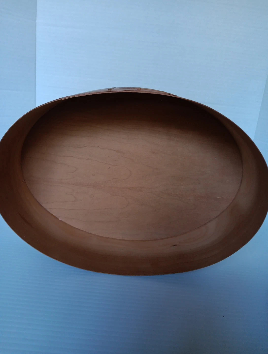 Vintage Shaker Style Oval Wood Tissue Holder Box w/Cover Copper Nails 12" x 9" | eBay