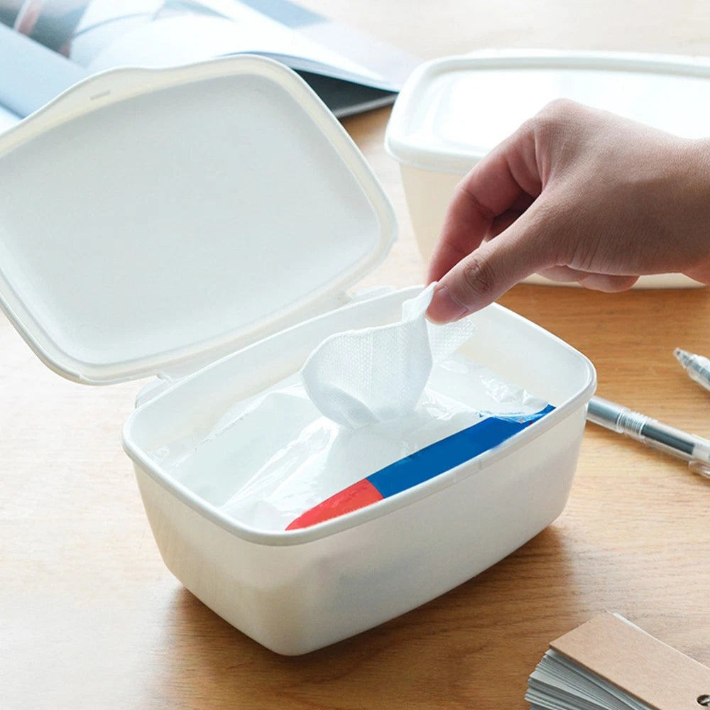 2 Count Plastic Square Box Wet Wipes Tissue Holder with Storage Baby Container | eBay