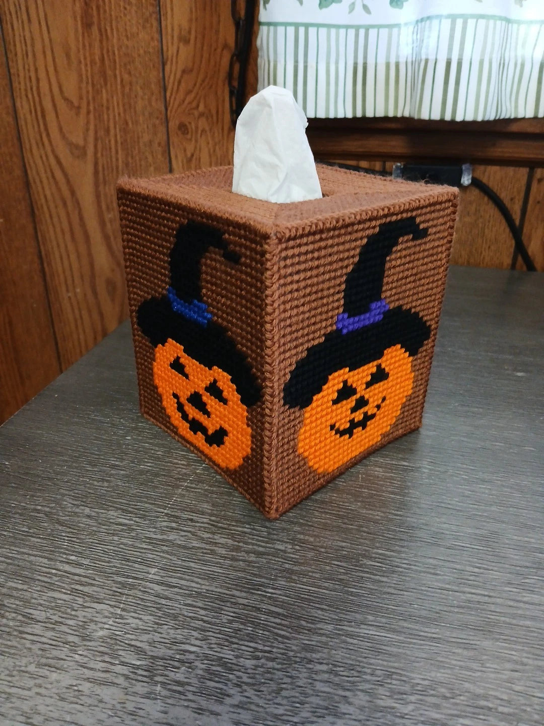 Witch Hat Pumpkin Tissue Box Cover, Plastic Canvas | eBay