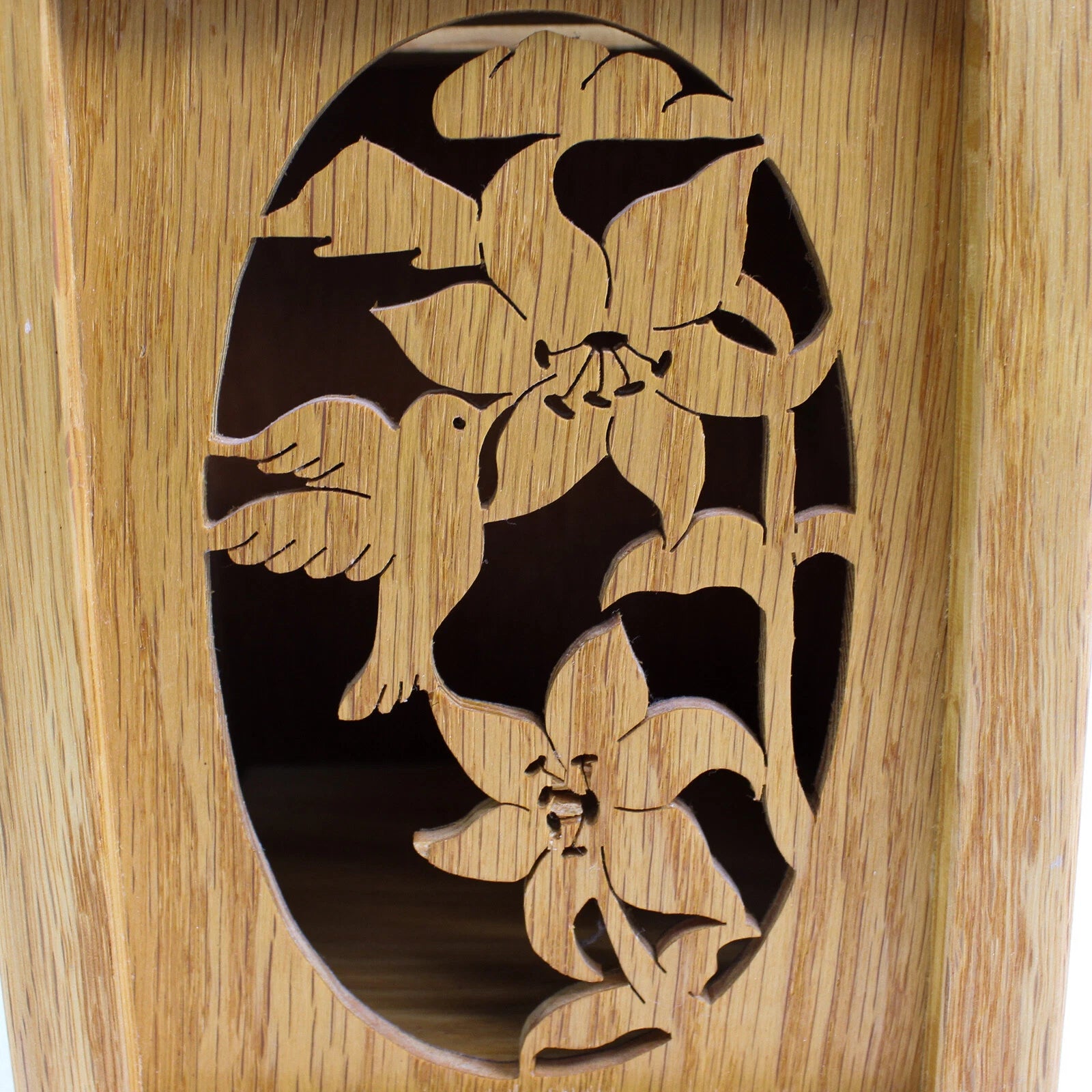 Wood Decorative Tissue Box Cover Hummingbird Flower Simple | eBay