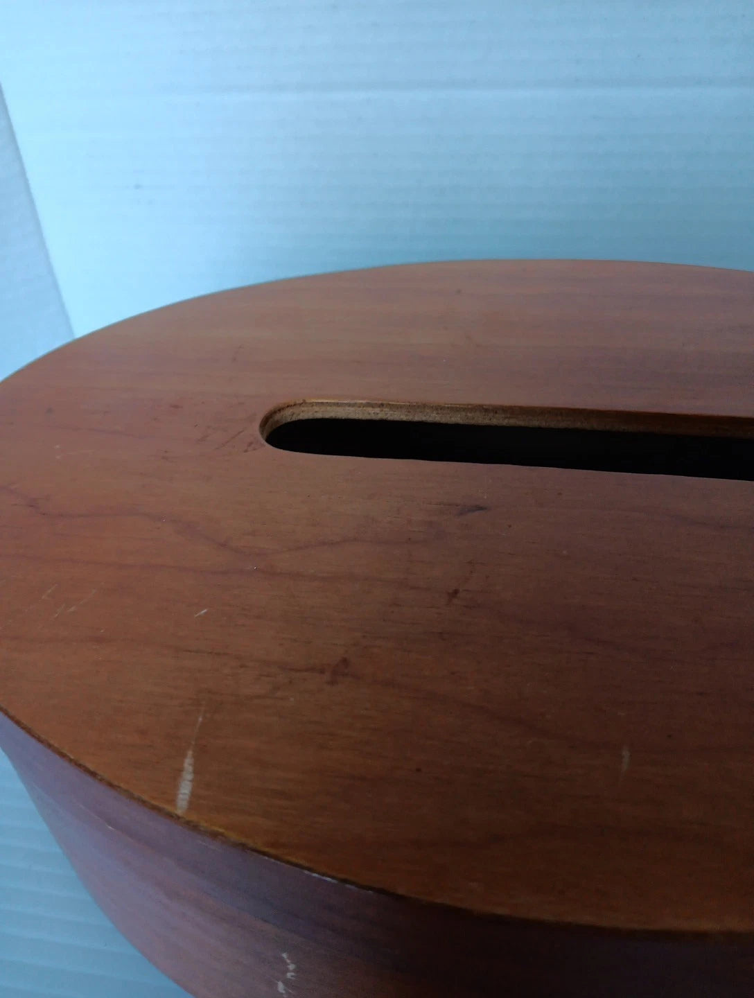 Vintage Shaker Style Oval Wood Tissue Holder Box w/Cover Copper Nails 12" x 9" | eBay