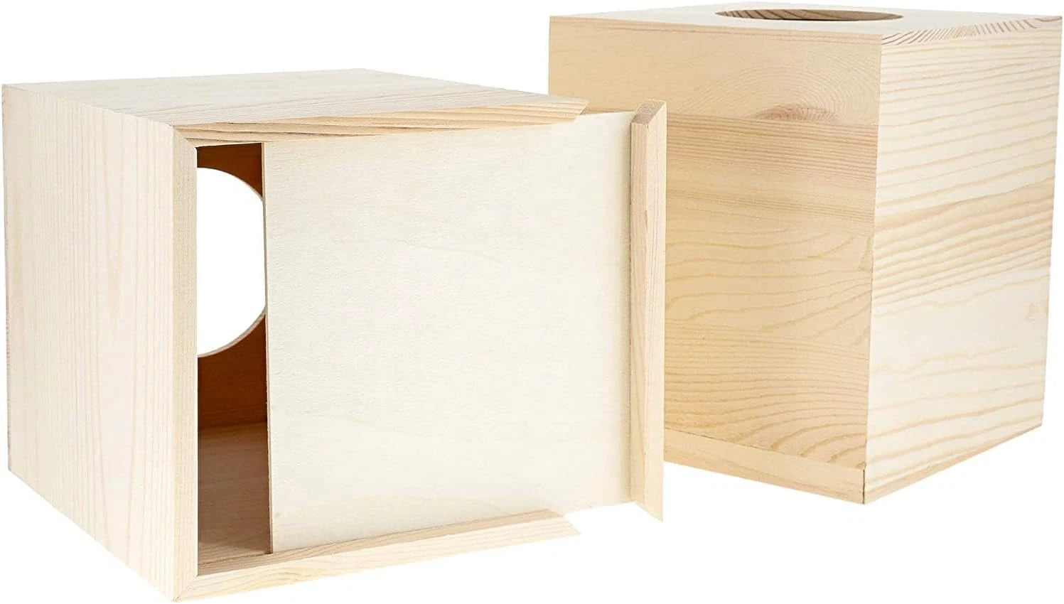 Unfinished Wood Tissue Box Cover for Arts and Crafts, Home Decor (5 X 5.5 In, 2 | eBay