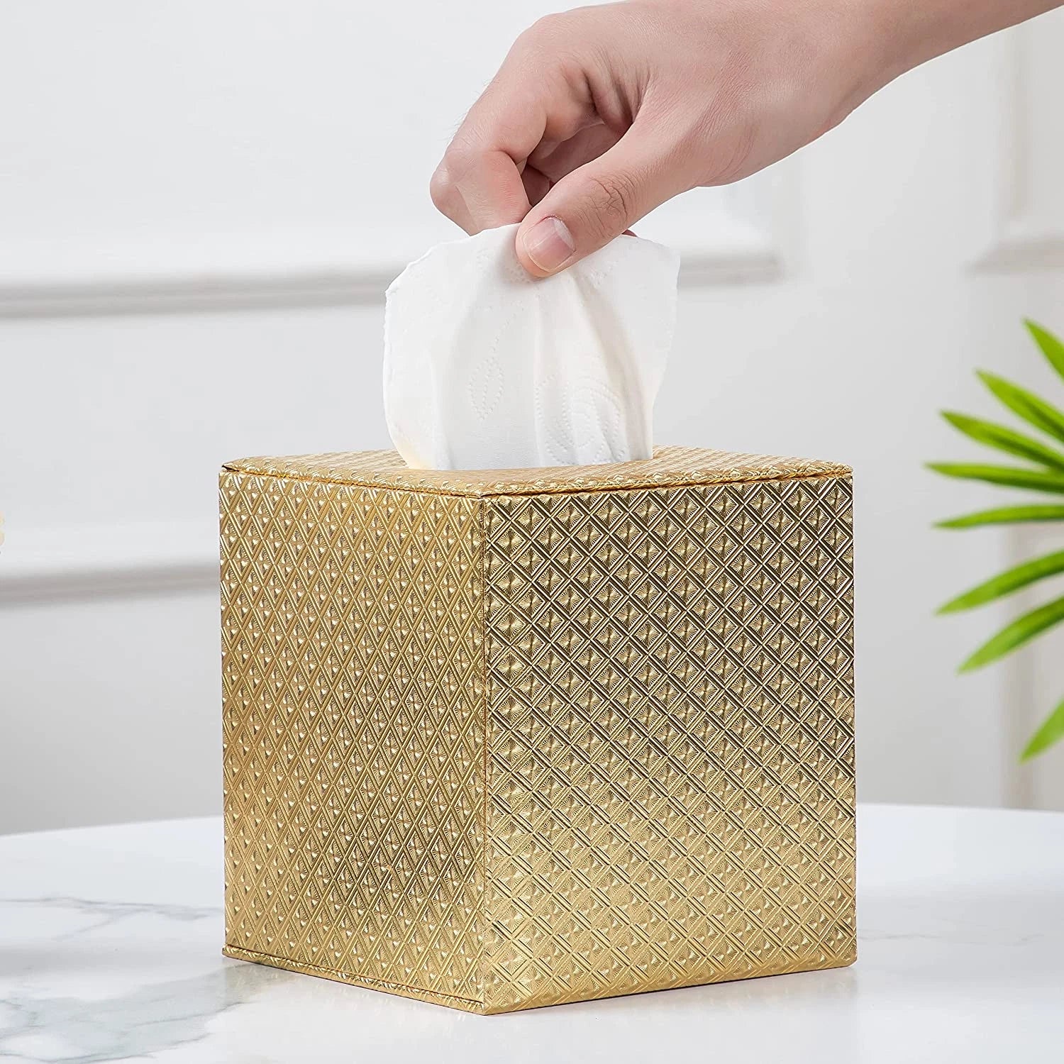 Gold Tissue Box Cover,Tissue Box Cover Square,Gold Tissue Box Holders | eBay