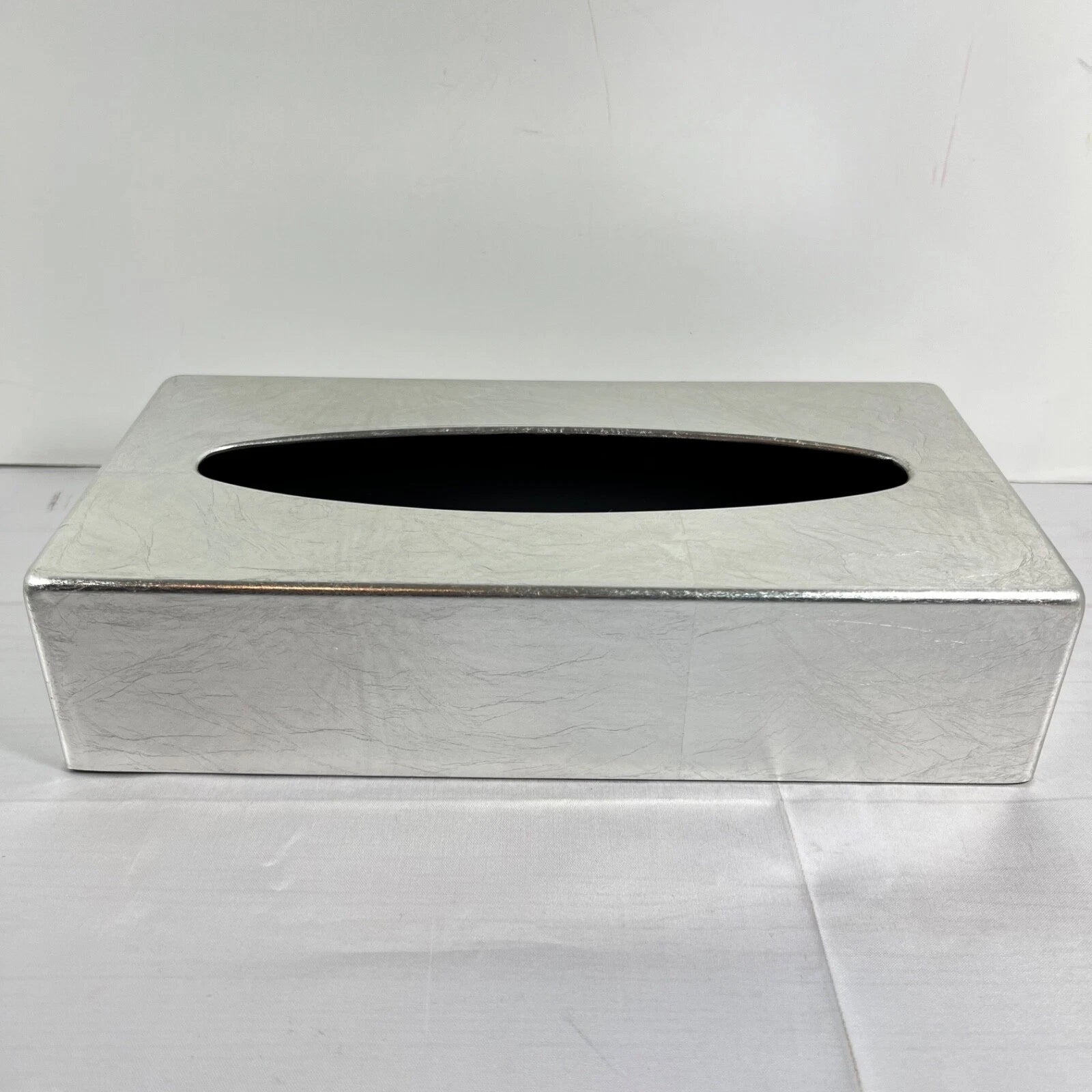 Vintage Lacquer Ware Tissue Box Nancy Calhoun Designs Silver Leaf Made in Japan | eBay