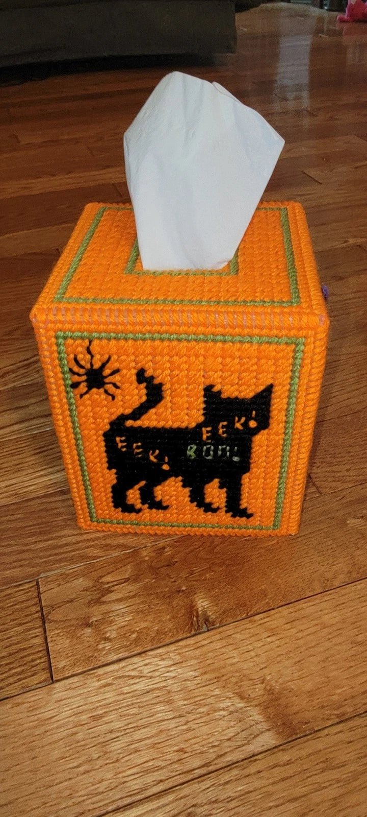 HALLOWEEN BOO! CATS TISSUE BOX COVER - BRAND NEW | eBay