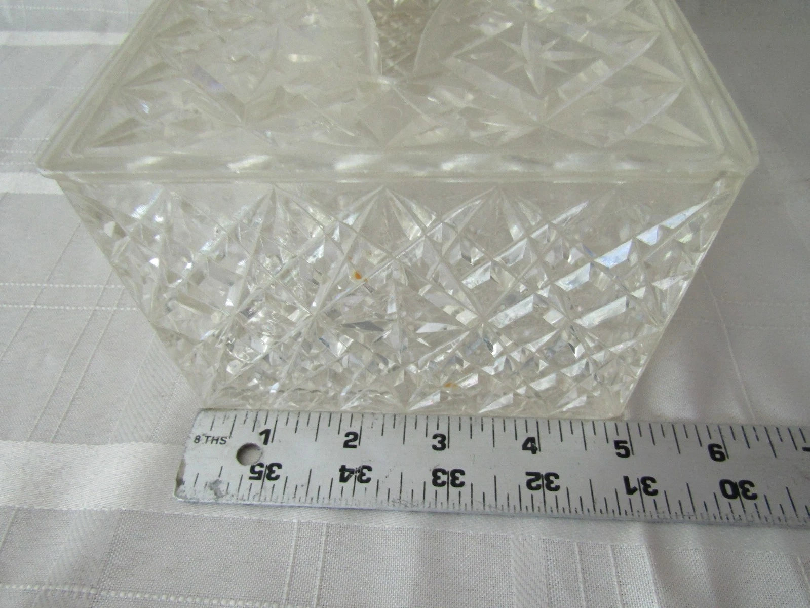 Vintage Tissue Box Holder - Trelawney Acrylic Clear - MCM Star Burst - Retro | eBay