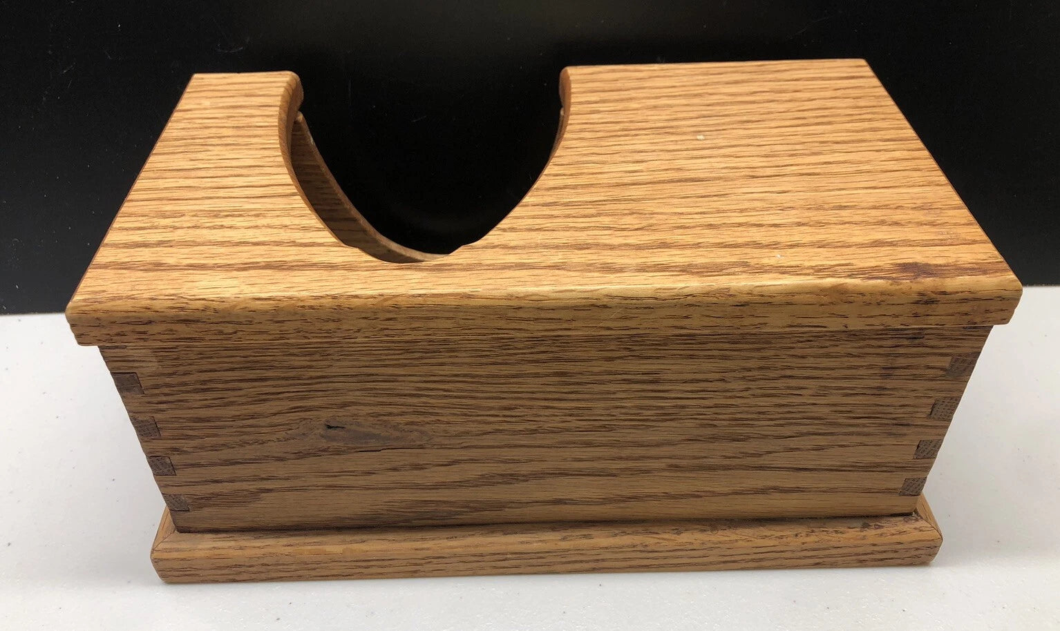 Wood Dovetail Tissue Box Cover Holder Dispenser Farmhouse Cabin Grain | eBay