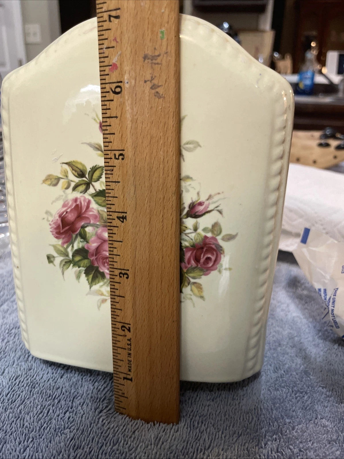 Vintage Athena Ceramic Tissue Cover Square Box 'Rose Rhapsody Made IN THE USA | eBay