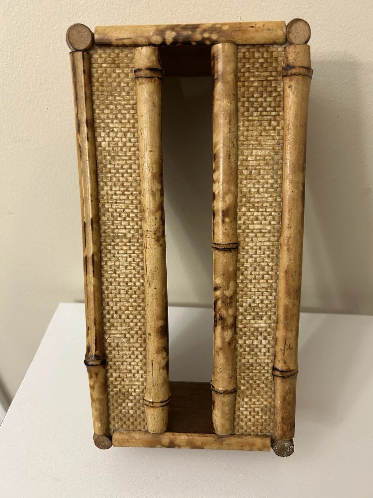 Vintage Bamboo & Wood Wooden Tissue Kleenex Box Cover Holder Rectangular | eBay