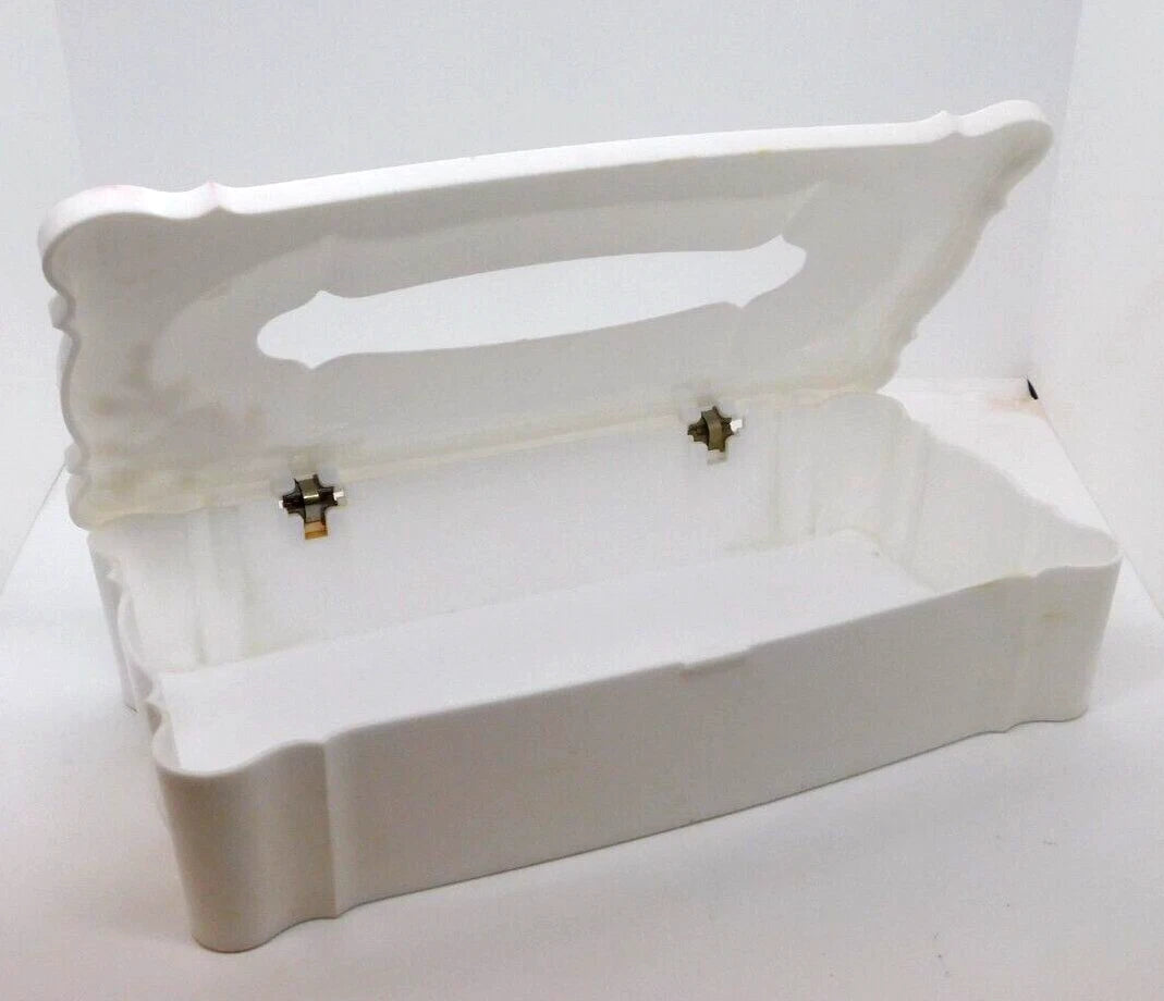 Tissue Box White Roses Schwartz Brothers Plastic MCM Vintage 2 1/4 Inches Tall | eBay