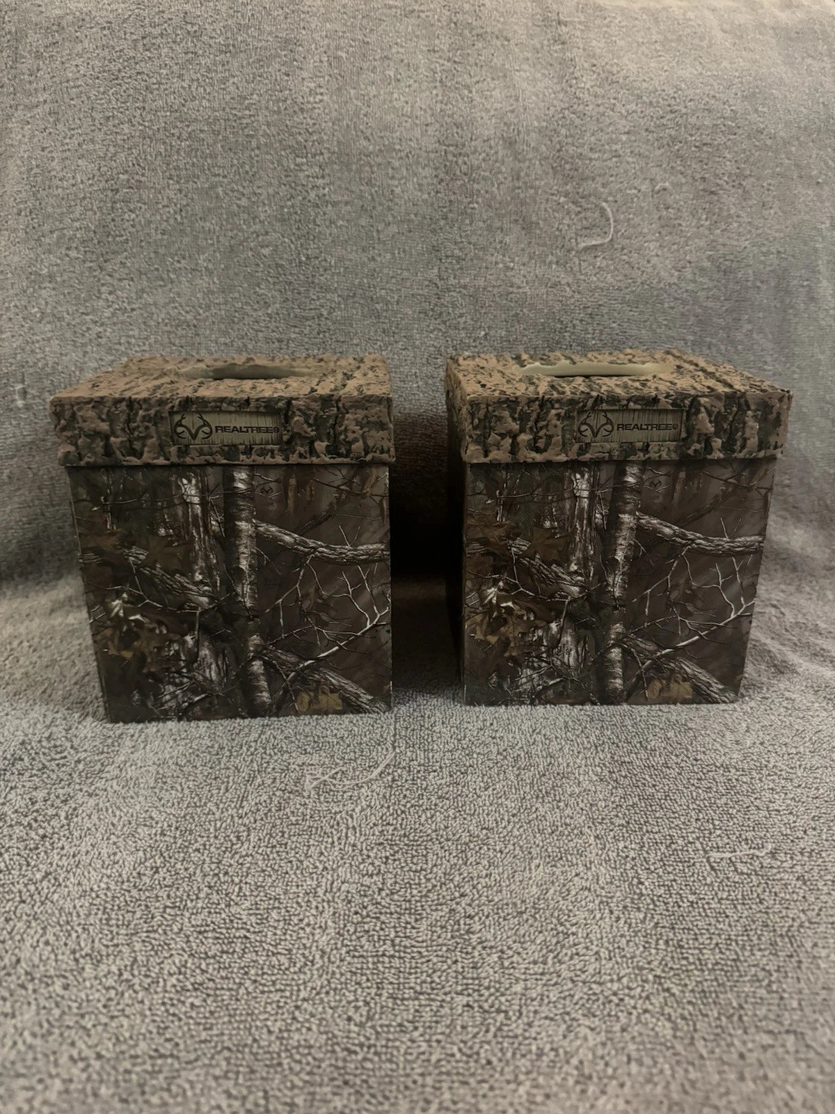 Realtree 2x Tissue Box Cover Camo Mountain Cabin Licensed Resin Office Bedroom | eBay