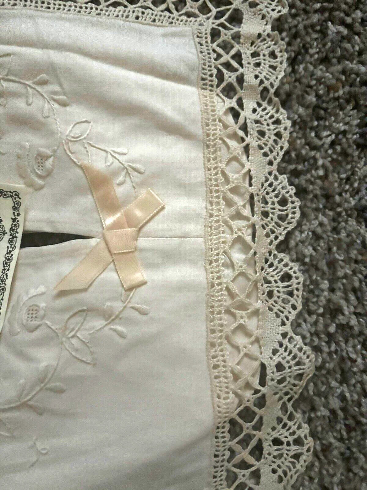 Boutross Hand Embroidery Tissue Box Cover Appenzelle Lace & Ribbon Ivory New | eBay