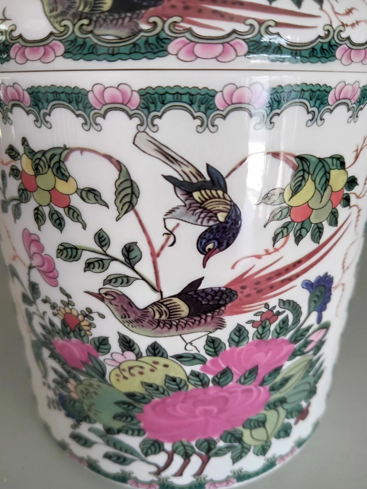 Staffordshire Porcelain Rose Medallion Tissue Box Cover Holder-5'' x 7''H | eBay