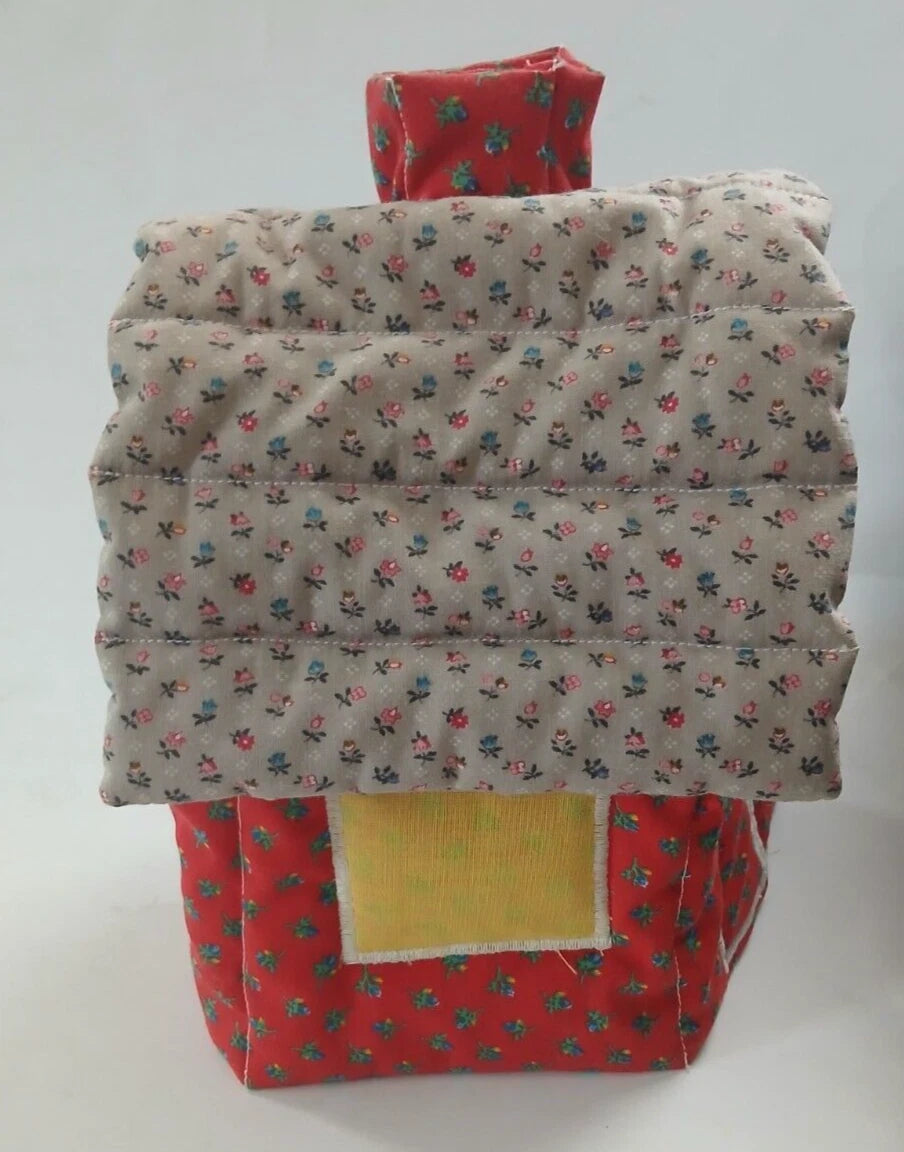Vintage Tissue Box Cover House - Handmade Cottagecore Shabby Chic Red Floral | eBay