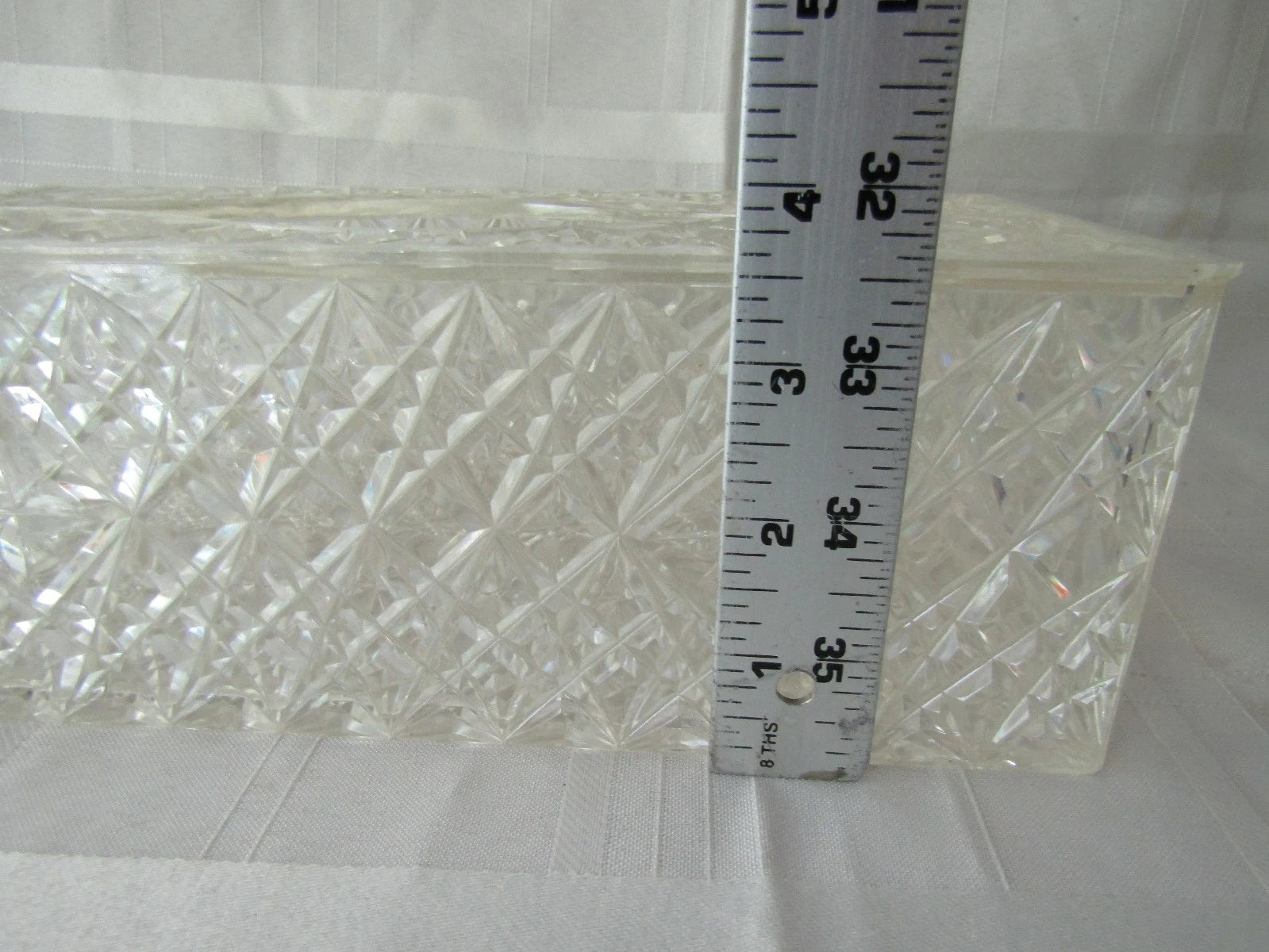 Vintage Tissue Box Holder - Trelawney Acrylic Clear - MCM Star Burst - Retro | eBay