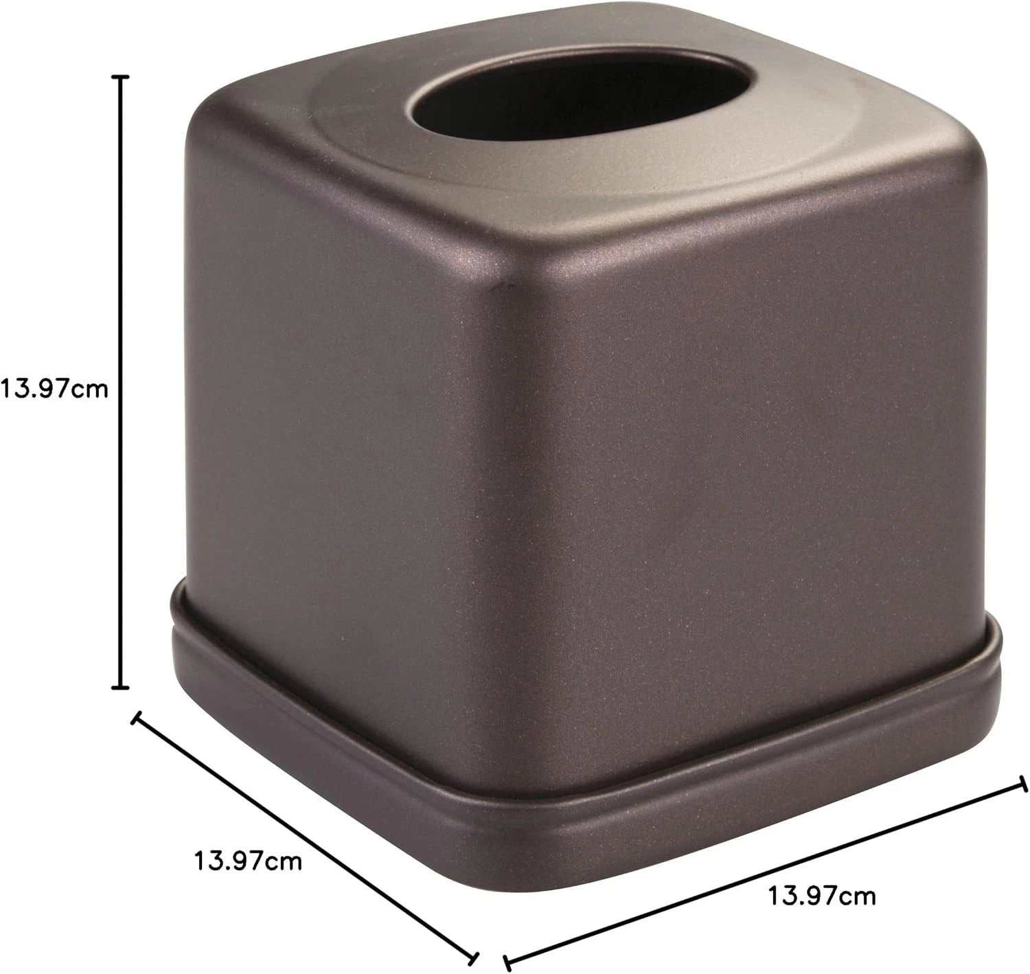 iDesign - 76485 York Metal Facial Tissue Box Cover, Boutique Container | eBay