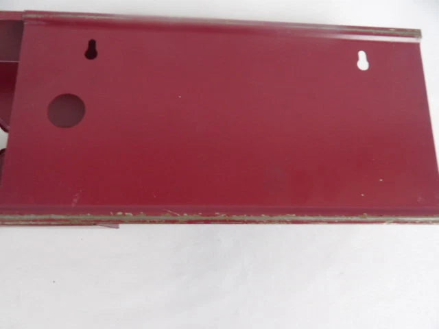 Vintage Metal Tissue Box Holder Maroon w/ Painted Flowers Wall or Counter top | eBay