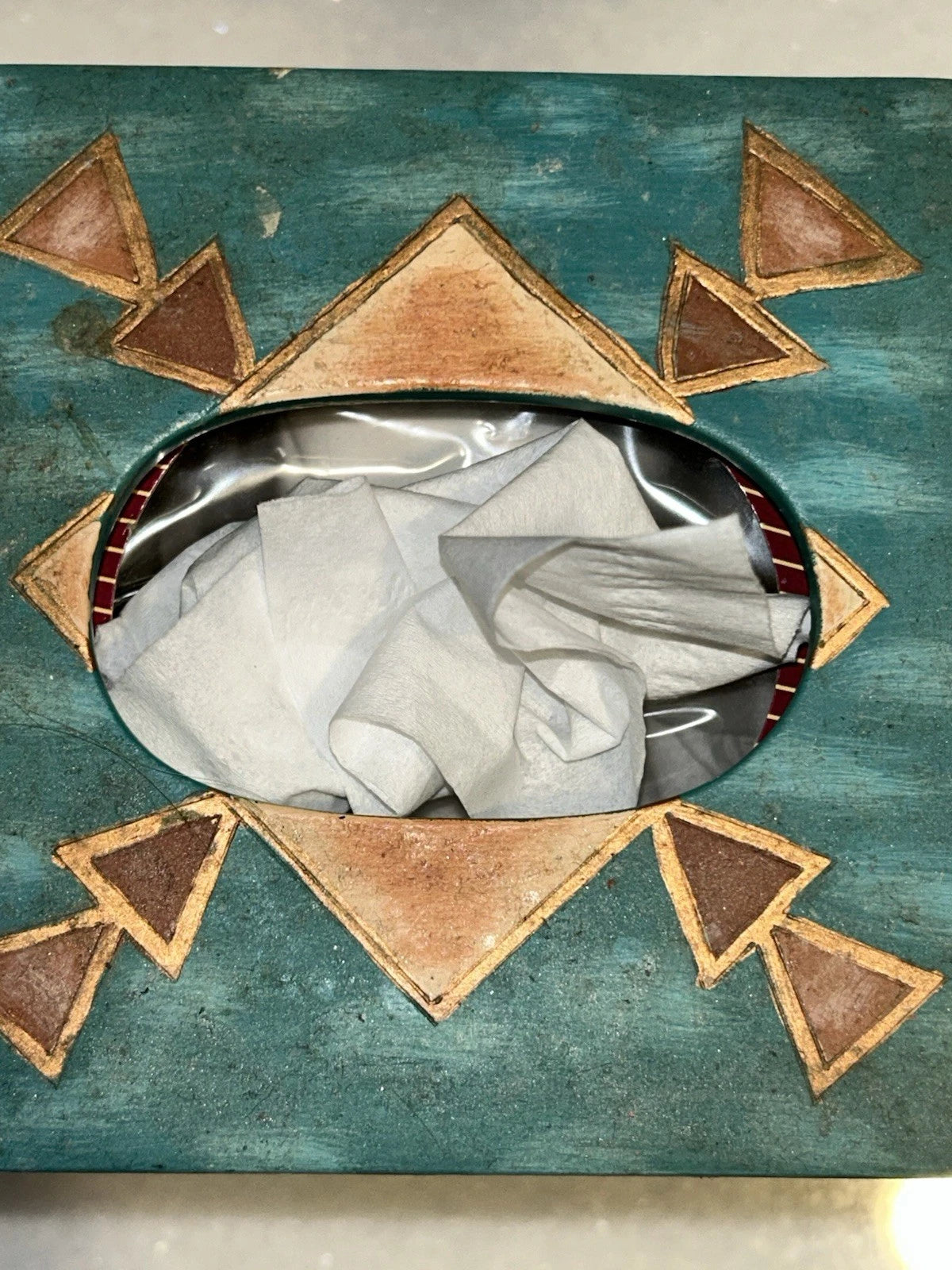 MESA NATIVE AMERICAN TISSUE BOX COVER CERAMIC COLORFUL | eBay