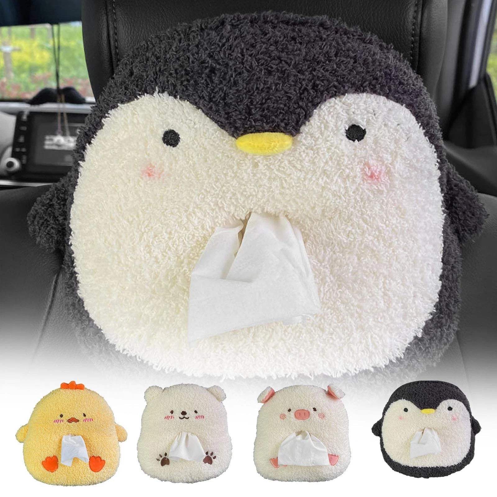 Car Tissue Box Paper Napkin Case Animals Car Paper Boxes Lovely Napkin Holder | eBay