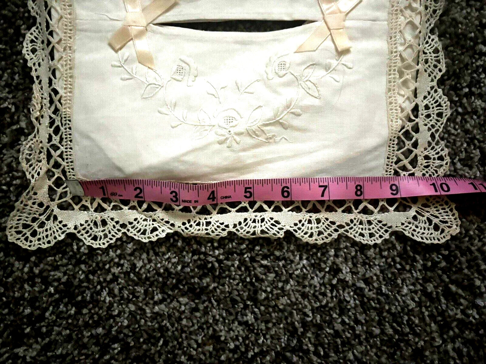 Boutross Hand Embroidery Tissue Box Cover Appenzelle Lace & Ribbon Ivory New | eBay