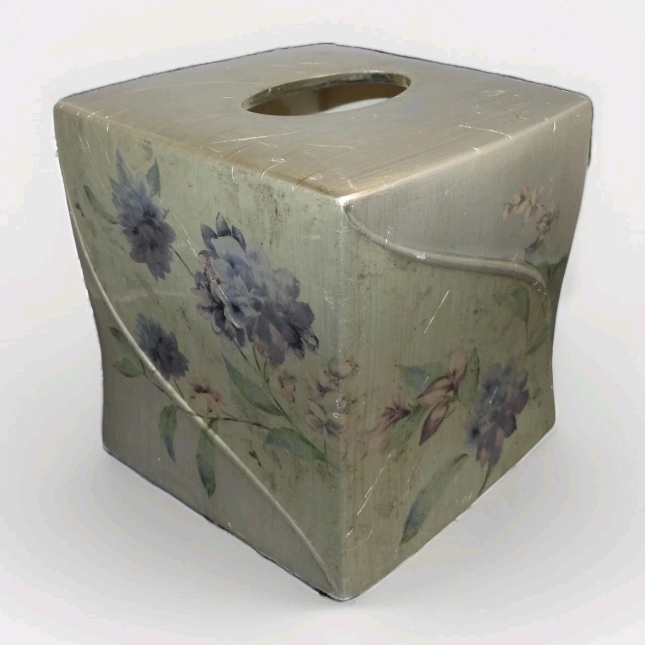 Croscill Home Ashley Silver with Purple Floral Pattern Tissue Cover Box New NWT | eBay