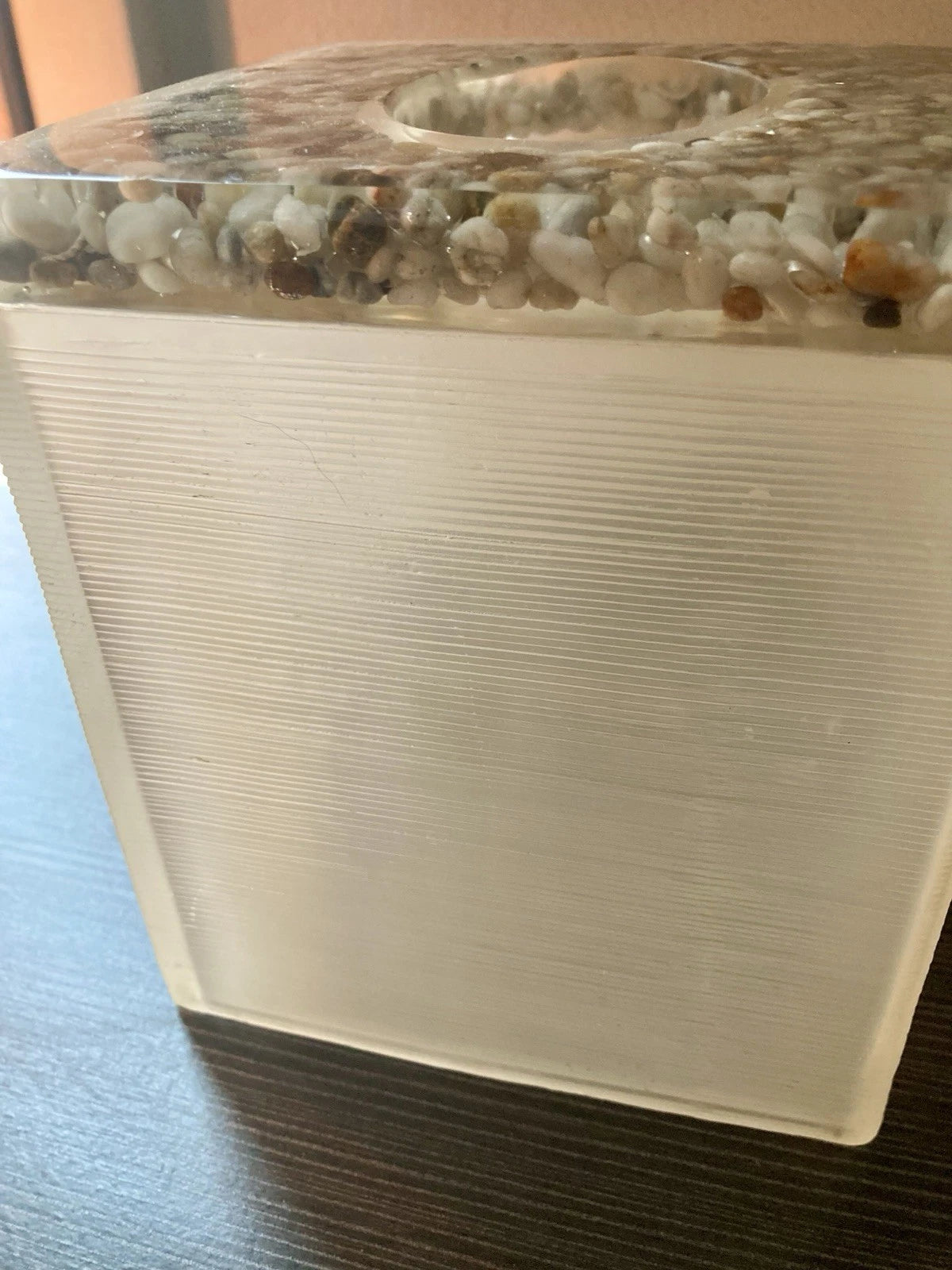 Vintage MCM Lucite Tissue Box Cover With Pebbles And Shells | eBay